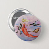Happy Halloween Witch Button (Vorne & Hinten)