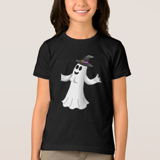 Happy Halloween Witch Ghost Tri-Blend Shirt (Vorderseite)