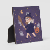 Happy Halloween Witch & Ghosts Fotoplatte (Vorderseite)