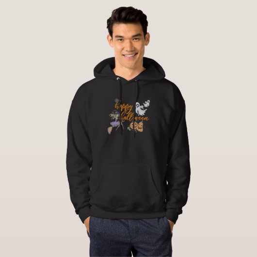 Happy Halloween witch ghosts goblins spiders fall Hoodie (Vorne ganz)