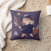 Happy Halloween Witch & Ghosts Kissen (Decke)