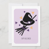 Happy Halloween Witch Hat Confetti Card (Vorderseite)