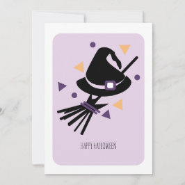Happy Halloween Witch Hat Confetti Card