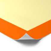 Happy Halloween Witch Kitten Orange Border Poster (Ecke)