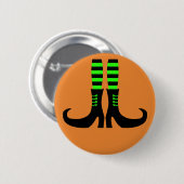 Happy Halloween Witch Leg Button (Vorne & Hinten)