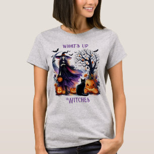 Happy Halloween Witch Moon "Black Cat" T-Shirt