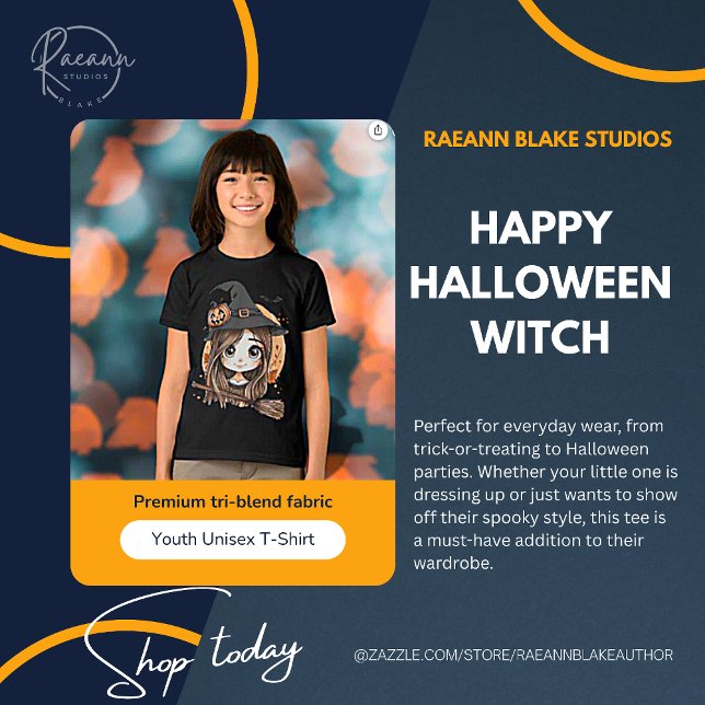 Happy Halloween Witch Tri-Blend Youth T - Shirt (Von Creator hochgeladen)