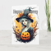 Happy Halloween | Witchy Bleibe Karte (Vorderseite)
