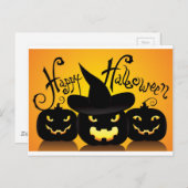 Happy Halloween Witchy Poo Postkarte (Vorne/Hinten)
