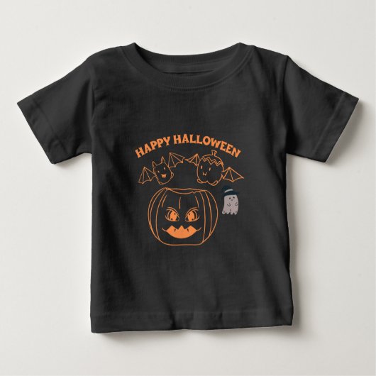 Happy Halloween Women's Costume Bekleidung Schwarz Baby T-shirt (Vorderseite)
