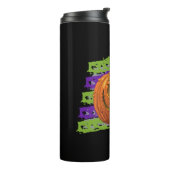 Happy Halloween Women's Halloween Pumpkin-Gesicht Thermosbecher (Nach links gedreht)
