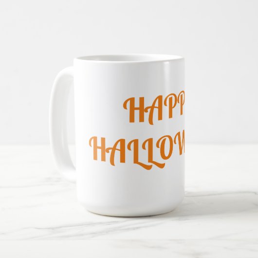 Happy Halloween Women's Orange Black Kaffeetasse (Vorderseite Links)