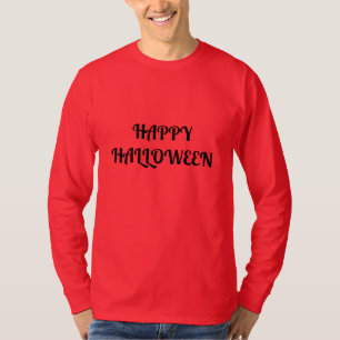 Happy Halloween Women's Orange Black T-Shirt