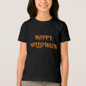 Happy Halloween Women's Orange Black Tri-Blend Shirt (Vorderseite)
