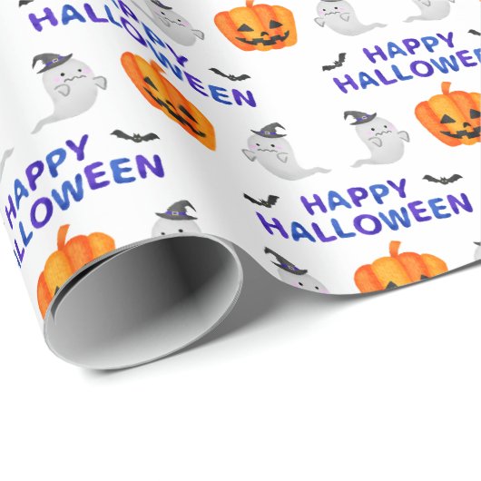 Happy Halloween Wraping Papers For Hallowing Geschenkpapier (Rolleneckpunkt)