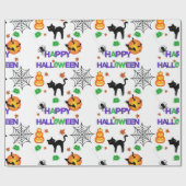 Happy Halloween Wrapping Paper Geschenkpapier (Flach)