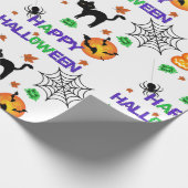 Happy Halloween Wrapping Paper Geschenkpapier (Ecke)