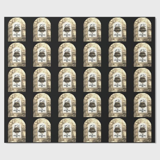 Happy Halloween Wrapping Paper Geschenkpapier (Flach)