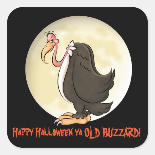 Happy Halloween ya alter Bussard Aufkleber (Vorderseite)