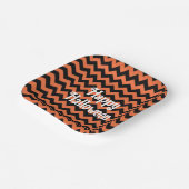 Happy Halloween Zickzack Stripe Kids Party Pappteller (Gewinkelt)