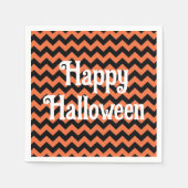 Happy Halloween Zickzack Stripe Kids Party Serviette (Vorderseite)