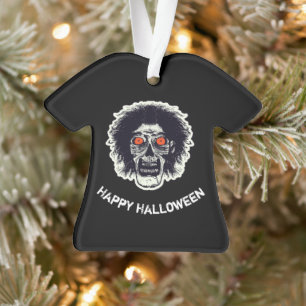 Happy Halloween Zombie Ornament