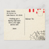 Happy Halloween | Zombie Themed Postkarte (Rückseite)