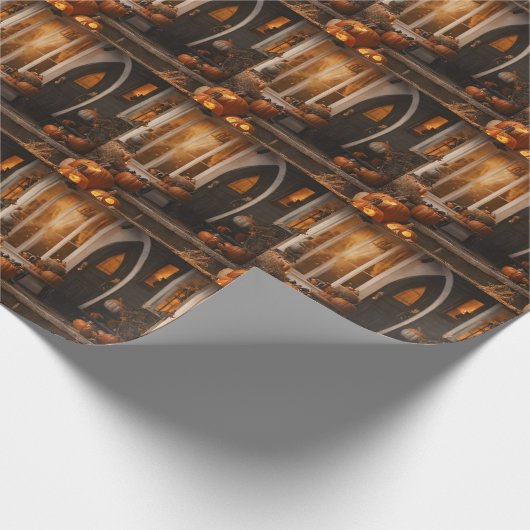 Happy Halloween Zuhause Collection Geschenkpapier (Ecke)