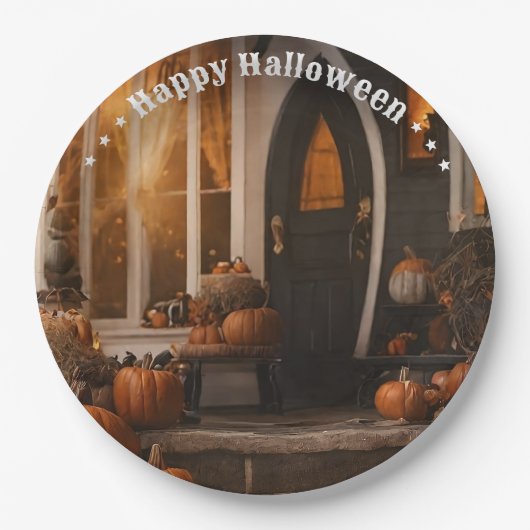 Happy Halloween Zuhause Collection Pappteller (Vorderseite)