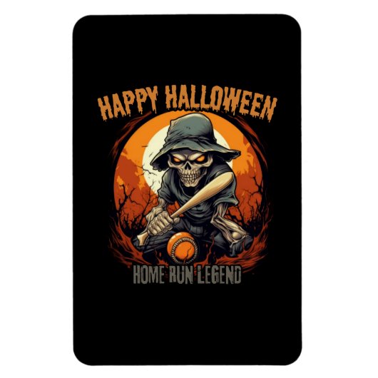 Happy Halloween, Zuhause Run, Baseball Magnet (Vertikal)