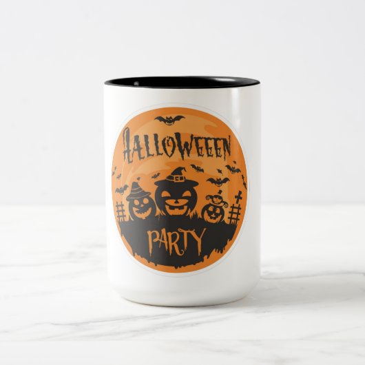 Happy Halloween Zweifarbige Tasse (Mittel)