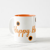 Happy Halloween Zweifarbige Tasse (Vorderseite Links)