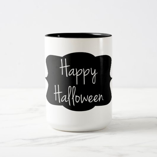 Happy Halloween Zweifarbige Tasse (Mittel)