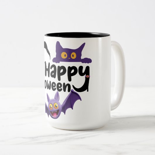 Happy Halloween Zweifarbige Tasse (VorderseiteRechts)