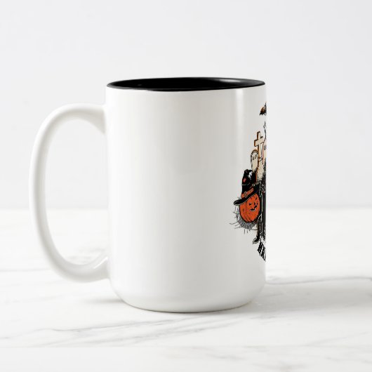 Happy Halloween Zweifarbige Tasse (Links)