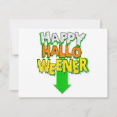 Happy Halloweener Funny Halloween Einladung (Rückseite)