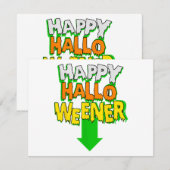 Happy Halloweener Funny Halloween Einladung (Vorne/Hinten)