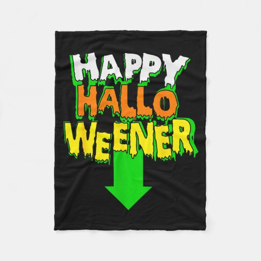 Happy Halloweener _ Funny Halloween Fleecedecke (Vorderseite)