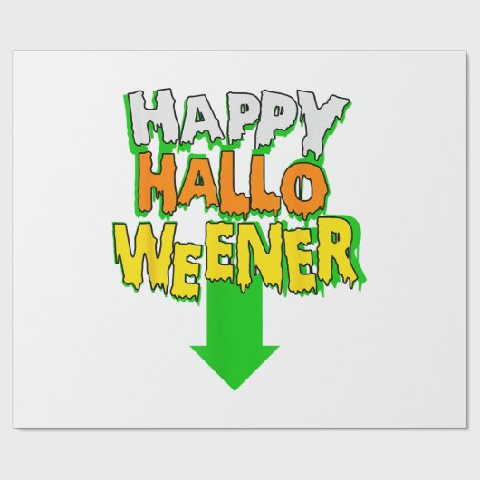 Happy Halloweener Funny Halloween Geschenkpapier (Flach)
