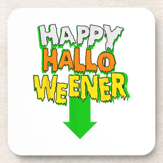 Happy Halloweener Funny Halloween Getränkeuntersetzer (Vorderseite)