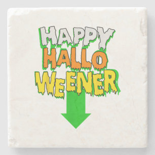 Happy Halloweener Funny Halloween Steinuntersetzer
