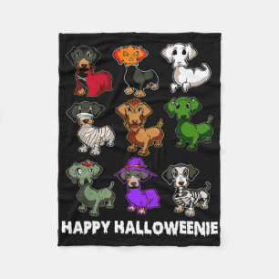 Happy Halloweenie Dackel Dackel Halloween Gi Fleecedecke