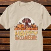 Happy Halloweenie Dackel Dog Pumpkin Patch T-Shirt