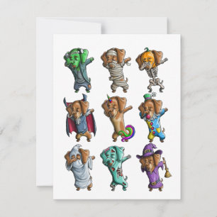 Happy Halloweenie Dackel Mummy Dackel Hund Hallow Einladung