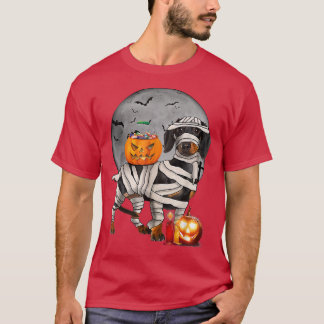 Happy Halloweenie Dackel Mummy Doie Dog Hallowe T-Shirt