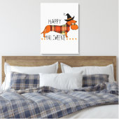 Happy Halloweenie Funny Dog Fall Halloween Cute Da Leinwanddruck (Insitu (Schlafzimmer))