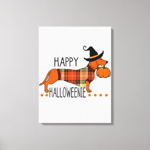 Happy Halloweenie Funny Dog Fall Halloween Niedlic Leinwanddruck