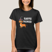 Happy Halloweenie Happy Halloween Dackel T-Shirt (Vorderseite)
