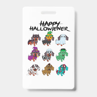 Happy Halloweenie T-Shirt Halloween Dackel Hunde I Ausweis