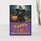 Happy Halloweiener Niedlicher Hund Karte (Vorderseite)